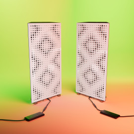 Acoustic RGB Mobile Wall Desk Stand with Bass Traps REBAT