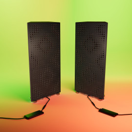 Acoustic RGB Mobile Wall Desk Stand with Bass Traps REBAT