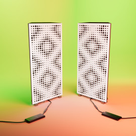 Acoustic RGB Mobile Wall Desk Stand with Bass Traps REBAT