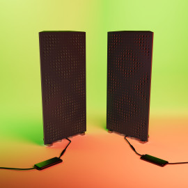 Acoustic RGB Mobile Wall Desk Stand with Bass Traps REBAT