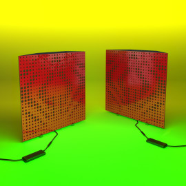 Acoustic Mobile Wall RGB Desk Stand with Bass Traps UNIVERSE