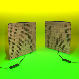 Acoustic Mobile Wall RGB Desk Stand with Bass Traps UNIVERSE