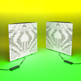 Acoustic Mobile Wall RGB Desk Stand with Bass Traps UNIVERSE