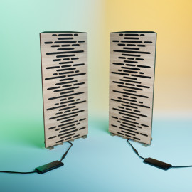 Acoustic RGB Mobile Wall Desk Stand with Bass Traps WAVE-mini