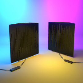 Acoustic RGB Mobile Wall Desk Stand with Bass Traps WAVE