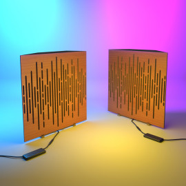 Acoustic RGB Mobile Wall Desk Stand with Bass Traps WAVE