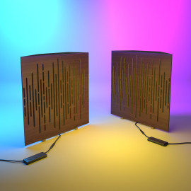 Acoustic RGB Mobile Wall Desk Stand with Bass Traps WAVE