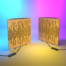 Acoustic RGB Mobile Wall Desk Stand with Bass Traps WAVE