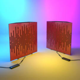 Acoustic RGB Mobile Wall Desk Stand with Bass Traps WAVE