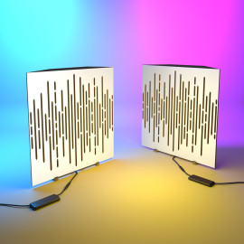 Acoustic RGB Mobile Wall Desk Stand with Bass Traps WAVE