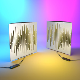 Acoustic RGB Mobile Wall Desk Stand with Bass Traps WAVE