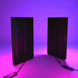 Acoustic Mobile Wall RGB Desk Stand with Panels PULSAR-mini