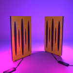 Acoustic Mobile Wall RGB Desk Stand with Panels PULSAR-mini