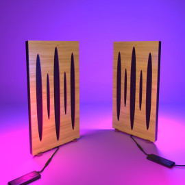 Acoustic Mobile Wall RGB Desk Stand with Panels PULSAR-mini