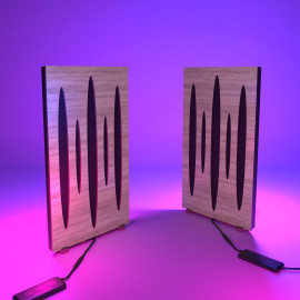 Acoustic Mobile Wall RGB Desk Stand with Panels PULSAR-mini