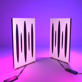 Acoustic Mobile Wall RGB Desk Stand with Panels PULSAR-mini