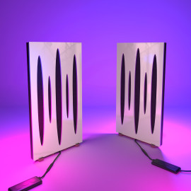 Acoustic Mobile Wall RGB Desk Stand with Panels PULSAR-mini