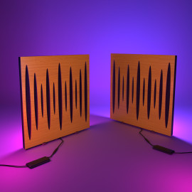 Acoustic Mobile Wall RGB Desk Stand with Panels PULSAR