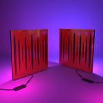 Acoustic Mobile Wall RGB Desk Stand with Panels PULSAR