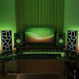 Acoustic Mobile Wall RGB Desk Stand with Panels SKYROSS-mini