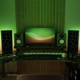 Acoustic Mobile Wall RGB Desk Stand with Panels SKYROSS-mini