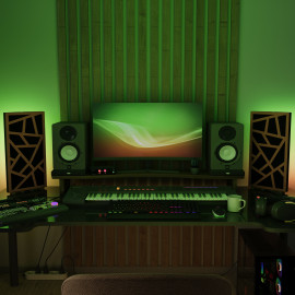 Acoustic Mobile Wall RGB Desk Stand with Panels SKYROSS-mini