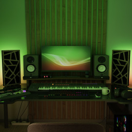 Acoustic Mobile Wall RGB Desk Stand with Panels SKYROSS-mini