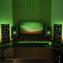 Acoustic Mobile Wall RGB Desk Stand with Panels SKYROSS-mini