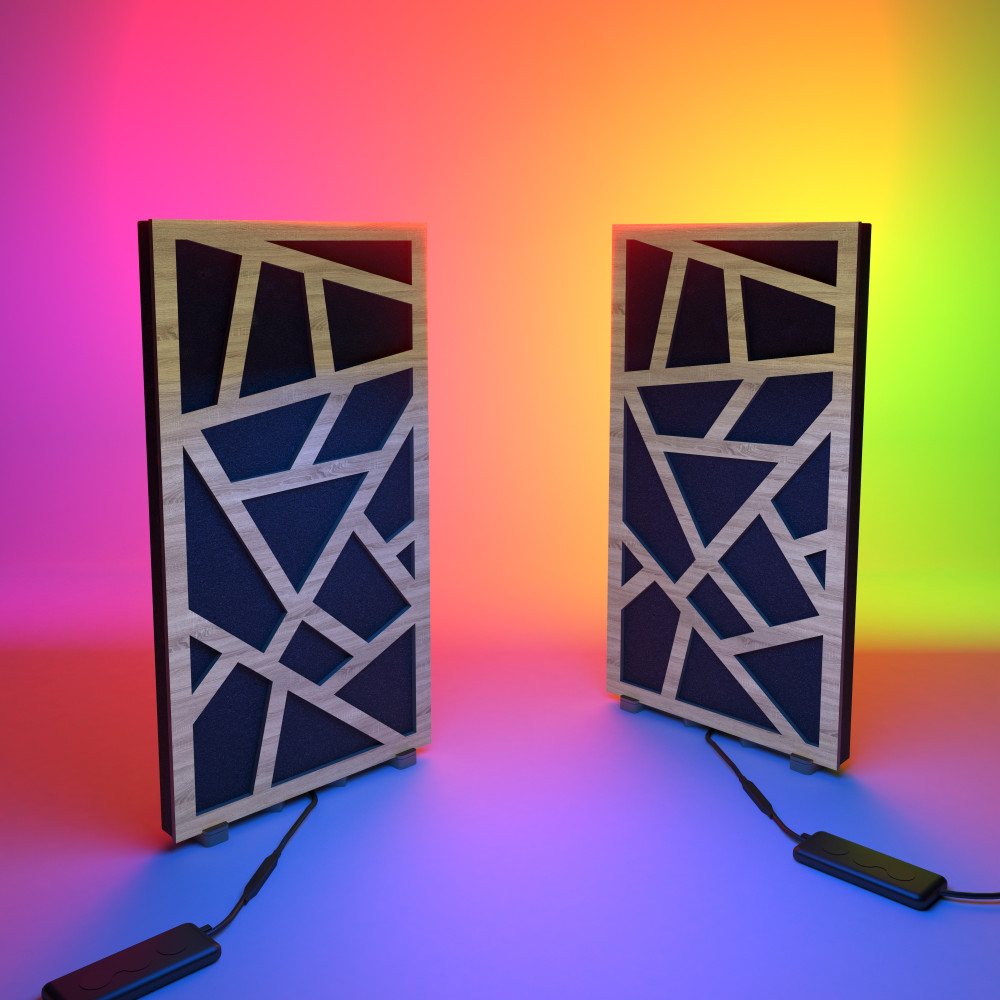 Acoustic Mobile Wall RGB Desk Stand with Panels SKYROSS-mini