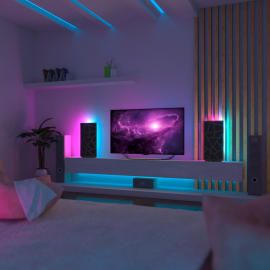 Acoustic Mobile Wall RGB Desk Stand with Panels SKYROSS-mini