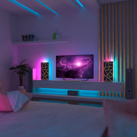 Acoustic Mobile Wall RGB Desk Stand with Panels SKYROSS-mini