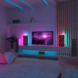 Acoustic Mobile Wall RGB Desk Stand with Panels SKYROSS-mini