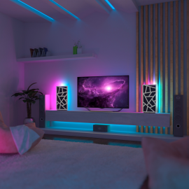 Acoustic Mobile Wall RGB Desk Stand with Panels SKYROSS-mini