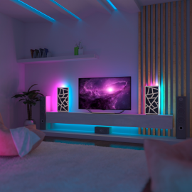 Acoustic Mobile Wall RGB Desk Stand with Panels SKYROSS-mini