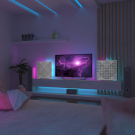 Acoustic Mobile Wall RGB Desk Stand with Panels WILDS