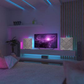 Acoustic Mobile Wall RGB Desk Stand with Panels WILDS