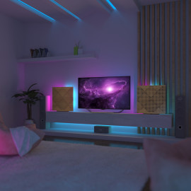 Acoustic Mobile Wall RGB Desk Stand with Panels WILDS