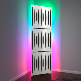 Acoustic Mobile Wall RGB Floor Stand with Bass Traps PULSE