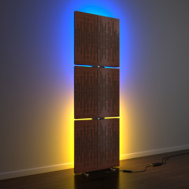 Acoustic Mobile Wall RGB Floor Stand with Panels Wave