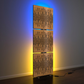 Acoustic Mobile Wall RGB Floor Stand with Panels Wave