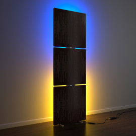 Acoustic Mobile Wall RGB Floor Stand with Panels Wave