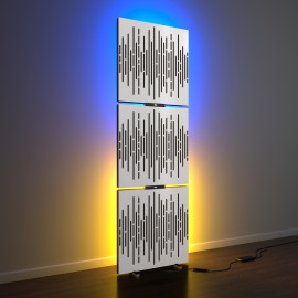 Acoustic Mobile Wall RGB Floor Stand with Panels Wave