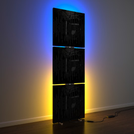 Acoustic Mobile Wall RGB Floor Stand with Panels Wave