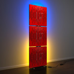 Acoustic Mobile Wall RGB Floor Stand with Panels Wave