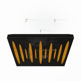 Acoustic Ceiling Panels «Pulsar-F» Black Gloss