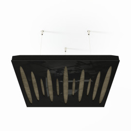Acoustic Ceiling Panels «Pulsar-F» Black Gloss