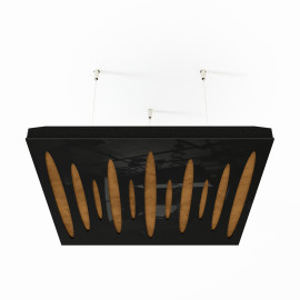 Acoustic Ceiling Panels «Pulsar-F» Black Gloss