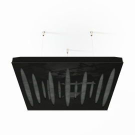 Acoustic Ceiling Panels «Pulsar-F» Black Gloss