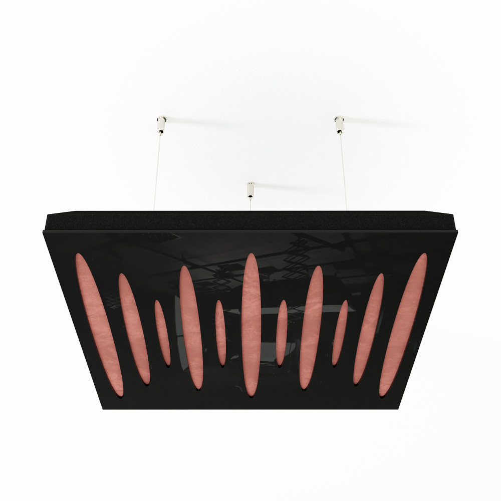 Acoustic Ceiling Panels «Pulsar-F» Black Gloss