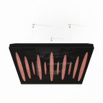 Acoustic Ceiling Panels «Pulsar-F» Black Gloss